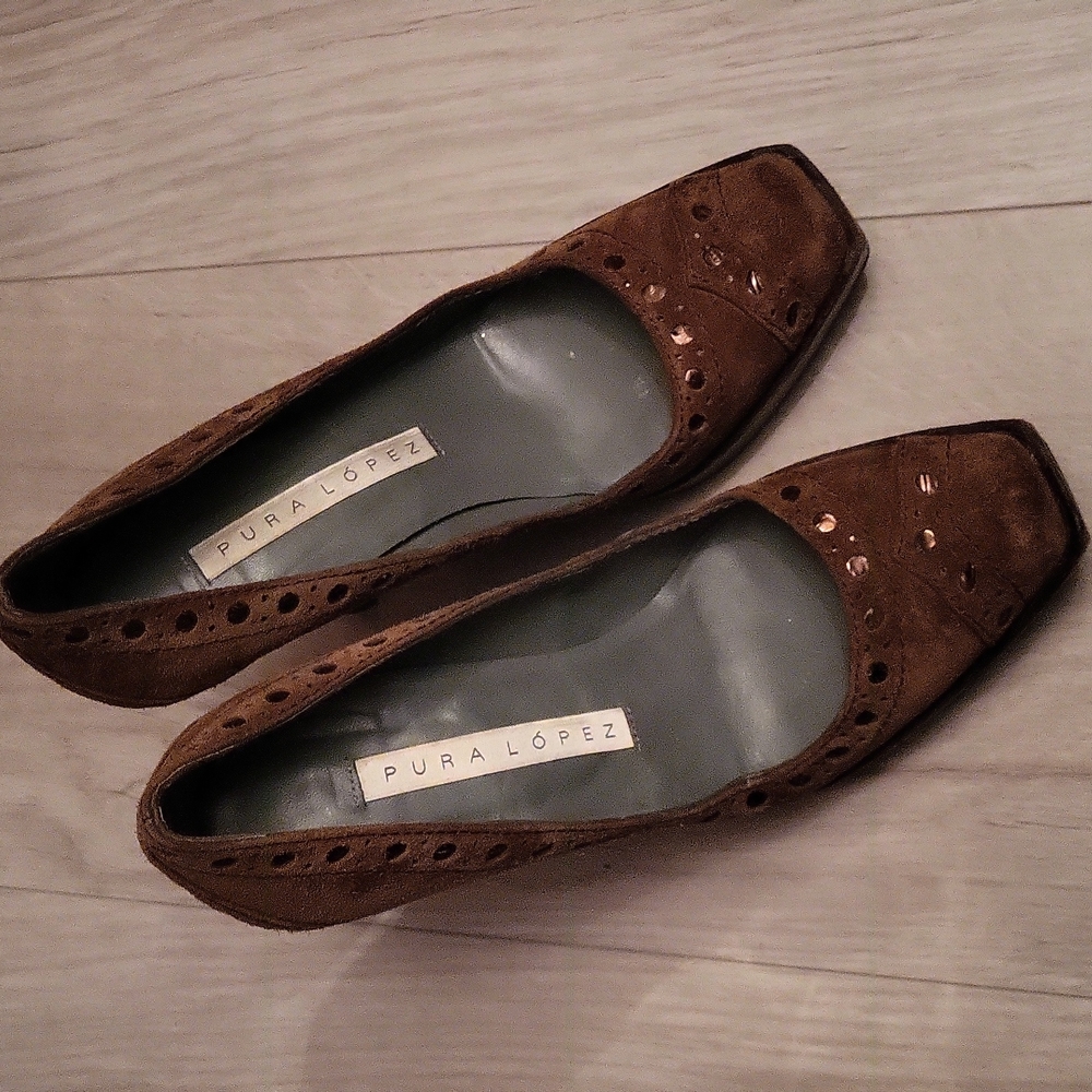 Pura Lopez suede pumps size 38